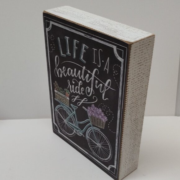 Primitives by Kathy Chalk Style Sign - LIFE Is A Beautiful Ride - Picture 3 of 4